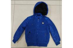 China Blue Hooded Kids Padded Jacket Boys Adjustable Cuffs Anti Shrink supplier