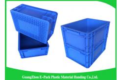 China Big Capacity Plastic Stackable Containers Warehousing Transportation Blue supplier