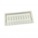 Transparent 0.55mm Thick Plastic Blister Packaging 10ml Vial Holder Tray for sale