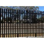 China Black Powder Coating Steel Metal Palisade Fence Hot Dip Galvanized for sale
