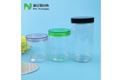 China 50ml 1500ml Clear Plastic Cookie Jar With Aluminum Caps supplier