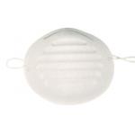 White PET Cone Dust Mask Strong Protection With 3 Ply Construction for sale