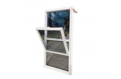 China American Design UPVC Single Hung Window With Double Tempered Glass And Crescent Lock supplier