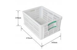 China White Transport Stackable Plastic Crate Plastic Folding Storage Boxes supplier