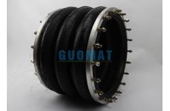 China Flange Connection Air Suspension Spring 3H480312 Triple Convoluted Rubber Air Bellows supplier