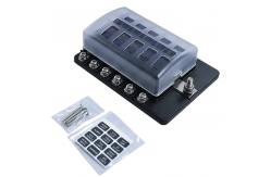 China M5 Stud 12 Way Marine Blade Fuse Holder 32V ATC With Sticker Label supplier