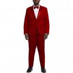 Big Tall Men'S Stylish 2PCS Black Designer Tuxedo For Men