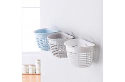 China Plastic PP Suction Cup Bitumen Receive Basket For Kitchen supplier
