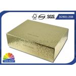 Embossing Textured Rigid Gift Box / Rigid Paper Box Packaging For Cosmetics for sale