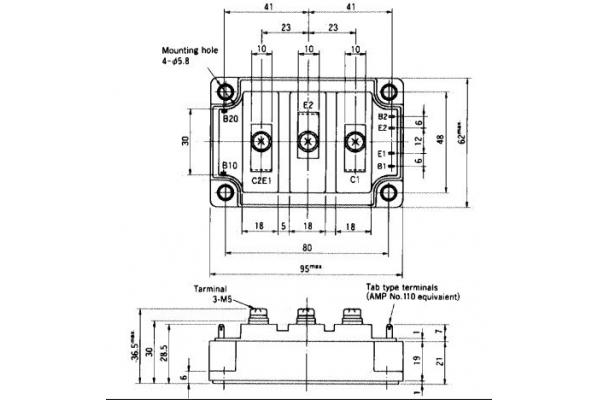 IGBT Power Module 2DI100M-060 POWER TRANSISTOR MODULE FUJITSU IGBT Power Module