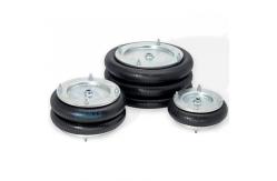 China Dunlop Double Convoluted Air Spring 4 1/2X2 Rubber Bellow with Aluminum Plate supplier