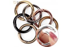 China Zinc Alloy Metal Keychain Rings , Snap Hook Clips Spring Gate O Ring supplier