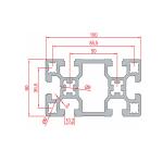 50100 Extrusion Aluminum Profiles Silver Mill Finish Or Anodizing National Standard for sale