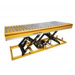 300 Kg 500kg Roller Lift Table Electric Lift Scissor Lift Table 2000 Lb Galvanized Roller for sale