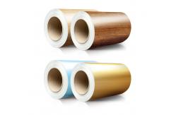 China Wood Textured Aluminum Plastic Composite Board with Polyester Coating supplier