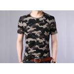 Summer Cotton Camo Print T Shirt , Men Casual Short Sleeve Vest for sale
