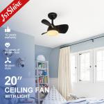Led Light Small Ceiling Fan Decorative Quiet DC Motor For Small Room for sale