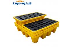 China HDPE PP 4 Drum Spill Containment Pallet 1300x1300 4 Ton Static Load supplier