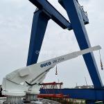 2T 5M Telescoping Boom Crane For Barge Offshore Pedestal Marine for sale