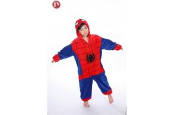 China Anime Flannel Pajama Boys Spiderman Onesie , Boys fluffy polyester Onesie Homewear supplier