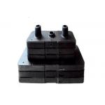 Cast Steel Gym Equipment Weight Plates , Black Fitness Equipment Parts For Commercial for sale