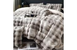 China Luxury and Warmth with Sustainable Milk Velvet Mink Rabbit Fur Bedding Set supplier