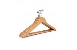China Eco Friendly Wooden Coat Hangers In Bulk For Clothes Non Slip supplier