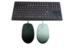 China Industrial Backlighted Silicone Waterproof Keyboard With Touchpad 108 Key Army Keyboard supplier