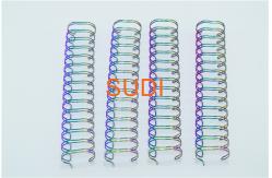 China Rainbow Gold 16MM-44MM Coil Binding And Spiral Spine For Notebook supplier