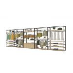 Retro Exquisite Clothing Display Showcase With Steel Wood Combination Structure for sale