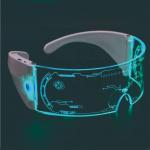 Futuristic Luminous LED Glasses 7 Colors Light Up USB Rechargeable For Adults for sale