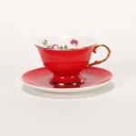 Luxury Gold Rim Printed Expresso Cappuccino Turkish Fashion Coffee Cups Set for sale