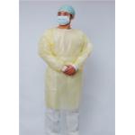 Waterproof Yellow 25 Pack 115CM Disposable Isolation Gowns for sale