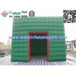 Green Cube Inflatable Cube Tent / Inflatable Marquee Tent For Advertising