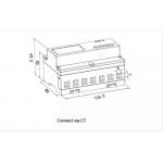 CE Approved Three Phase Electronic Energy Meter RS485 Modbus For EV Charging