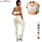 Snake Printing Womens Gym Sweatshirts With Scrunch Butt Leggings for sale