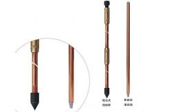 China 99.9% Electronic Copper Lightning Grounding Wire Threaded Pointed supplier