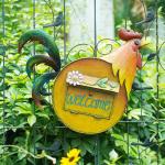 Creative DIY Animal Garden Ornament Handmade Metal Rooster Mailbox for sale