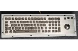 China Illuminant Waterproof SS Industrial Metal Keyboard With Trackball Pointing Device supplier