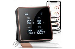 China Four Probes Digital Instant Read Bbq Meat Thermometer Bluetooth Wireless Meat Thermometer supplier