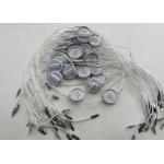 Custom Clothing Aluminum Metal Seal Tags With Plastic Drop Domed Epoxy Resin for sale