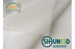 China Double Dot White Interlining Fabric Shringkage Resistant For Woven's Casual Shirt supplier