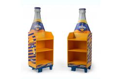 China Stackable Free Standing Display Rack Supermarket Beverage Juice Display Stand supplier