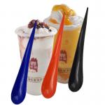 Biodegradable Ice Cream Spoons Creative Plastic Drop Style Multi Color PS Material for sale