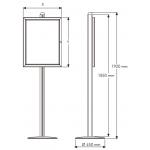 ODM Single Leg 1920mm Lockable Poster Case With Key