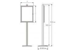China ODM Single Leg 1920mm Lockable Poster Case With Key supplier