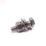 Custom Combination Screw Bolts Fasteners Black Plain Silver Gold Stainless Hex Head Bolt Nuts for sale