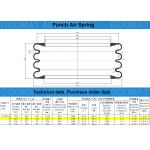 Rubber Four layers convoluted air spring