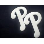 Shinny And White 3D Raised TPU Heat Transfer Patches Customized Design for sale