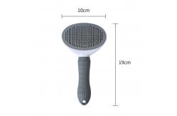 China Blue Self Cleaning Dog Brush Dog Hair Deshedder With Massage Function supplier